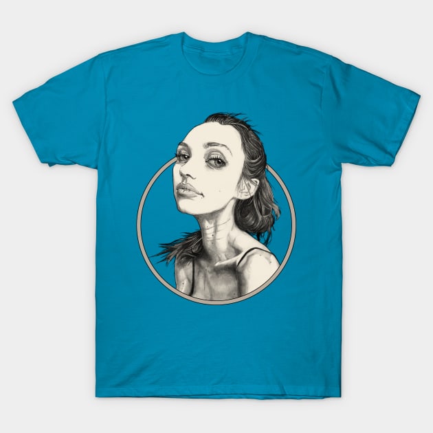 Arina Circle T-Shirt by benprenart